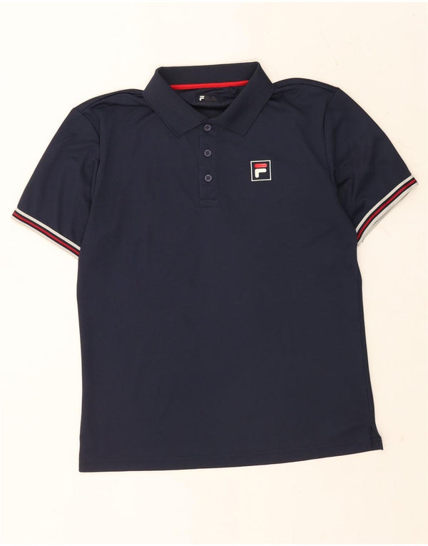 Fila Polo Homme Large Bleu Marine Rayé