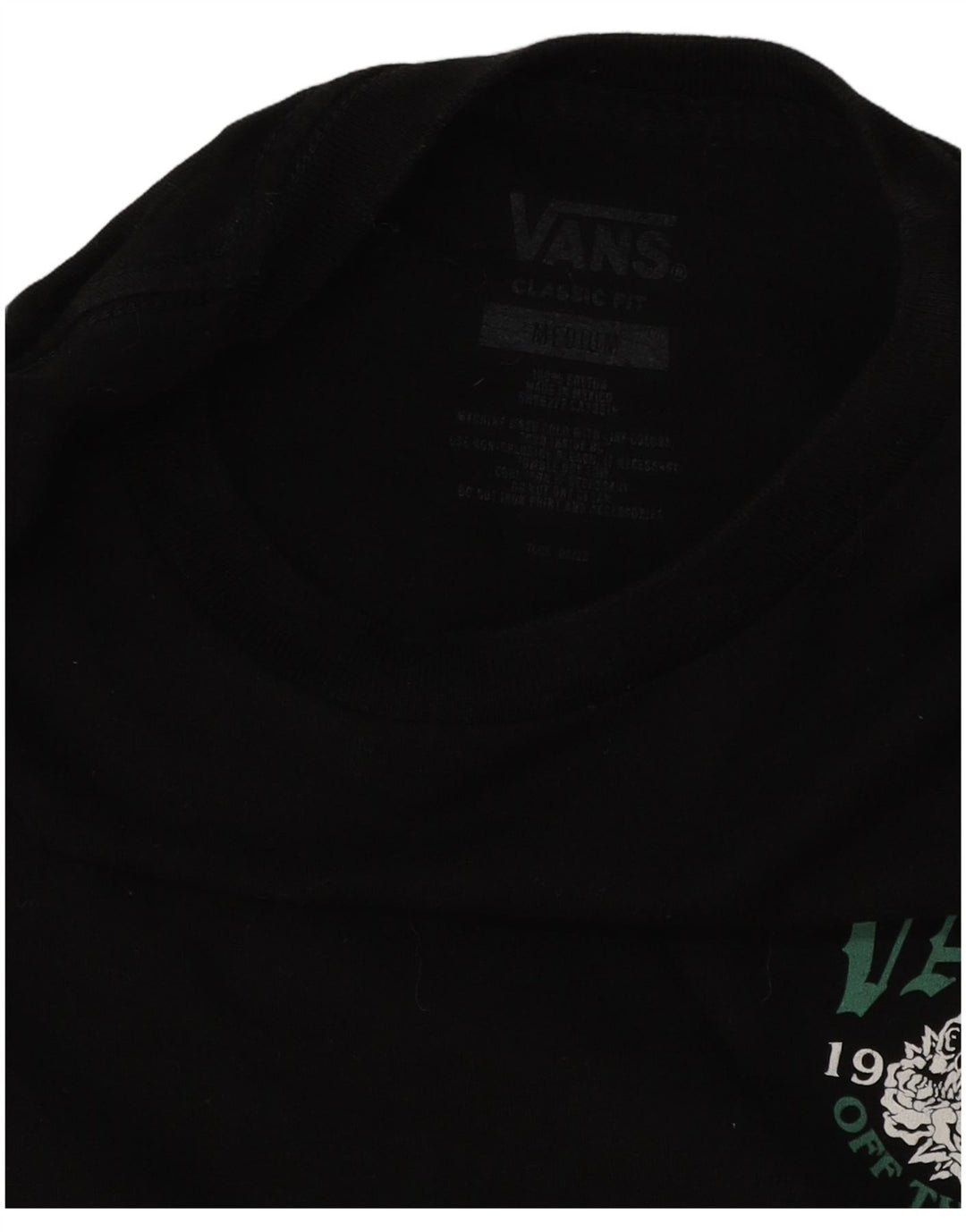 VANS T-shirt graphique coupe classique pour homme en coton noir moyen