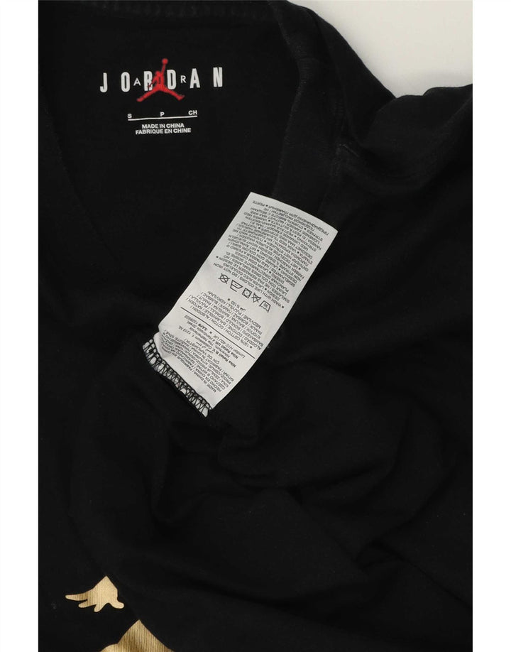 Jordan T-shirt graphique pour homme Petit coton noir