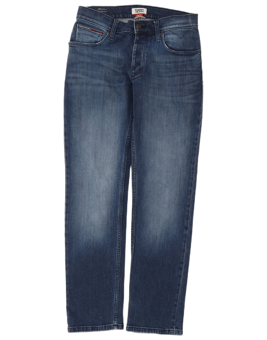 TOMMY HILFIGER Jean Droit Homme W30 L32 Bleu Coton