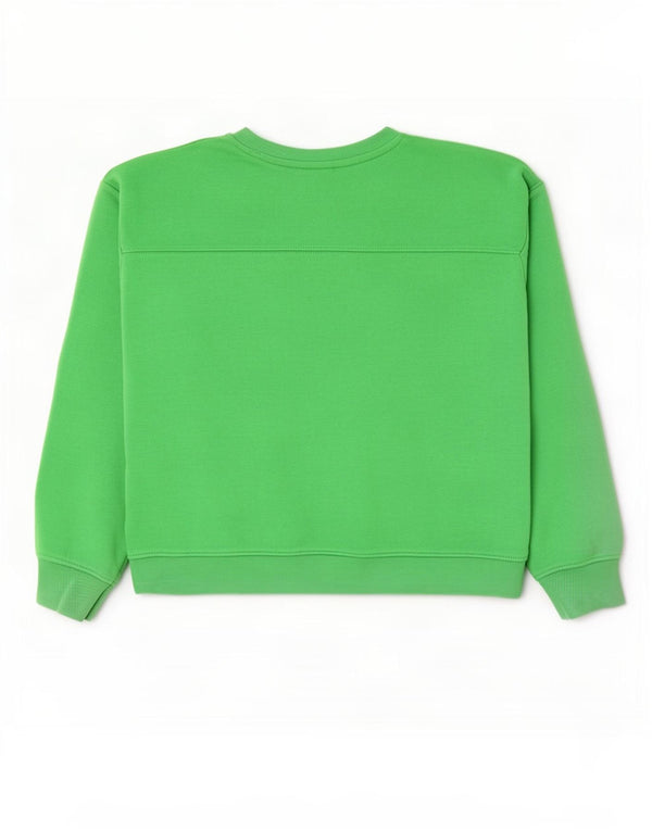 Zara Womens Sweatshirt Jumper UK 16 Large Green Cotton