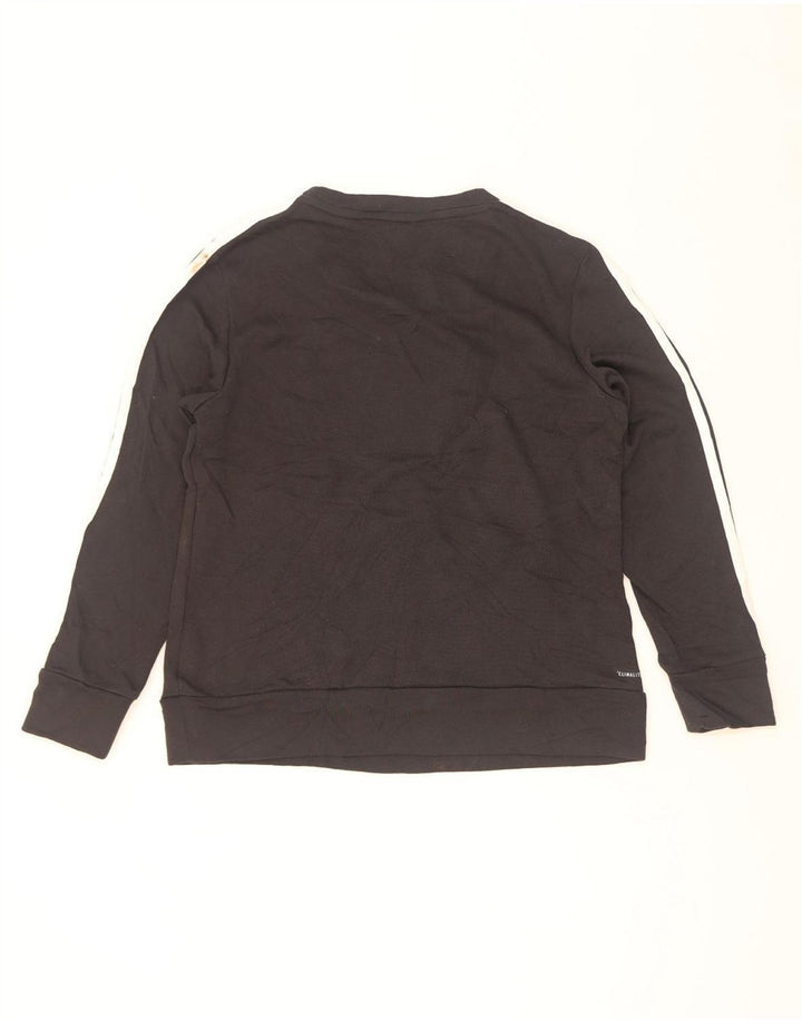 Adidas Climalite Sweatshirt Jumper UK 12/14 Medium Noir Polyester