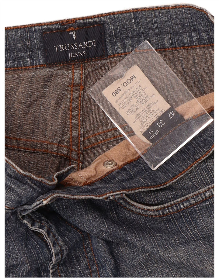 TRUSSARDI Femme 380 Jean Droit IT 47 Large W31 L32 Bleu