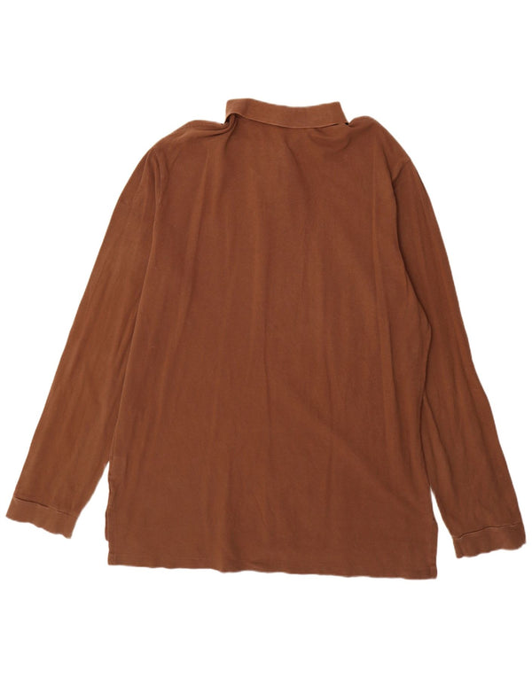 Polo Ralph Lauren Polo à manches longues pour hommes, coupe personnalisée, 2XL, coton marron