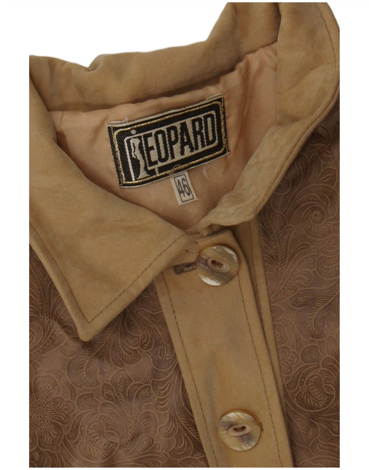 Veste en cuir léopard pour femme IT 46 grand marron floral
