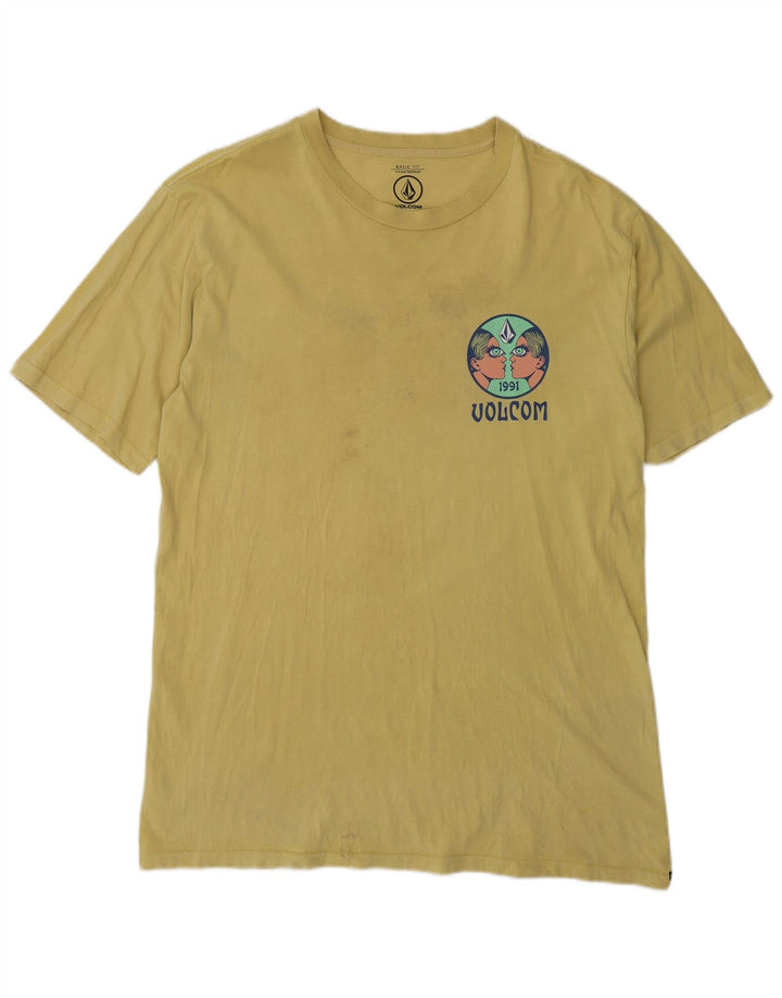 Volcom T-Shirt Graphique Haut Jaune Moyen Coton Homme