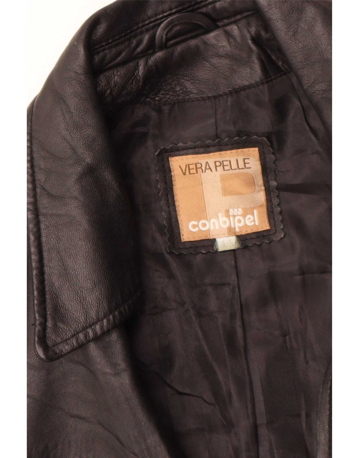 Conbipel Veste en Cuir Femme IT 44 Cuir Noir Moyen