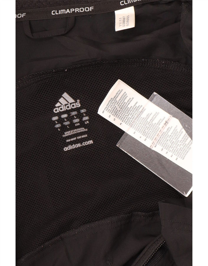 Adidas Veste de pluie graphique pour homme UK 40 Large Noir Polyester