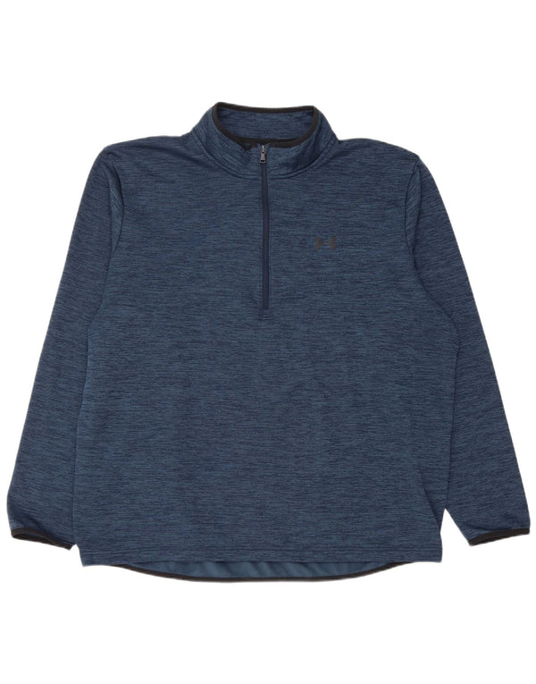 Under Armour Haut de survêtement à col zippé pour homme 2XL Bleu moucheté