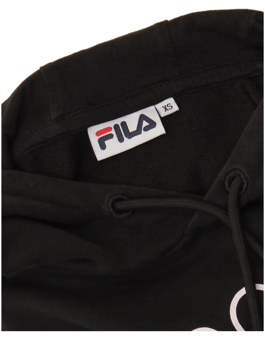 FILA Pull à capuche surdimensionné pour femme UK 6 XS Noir