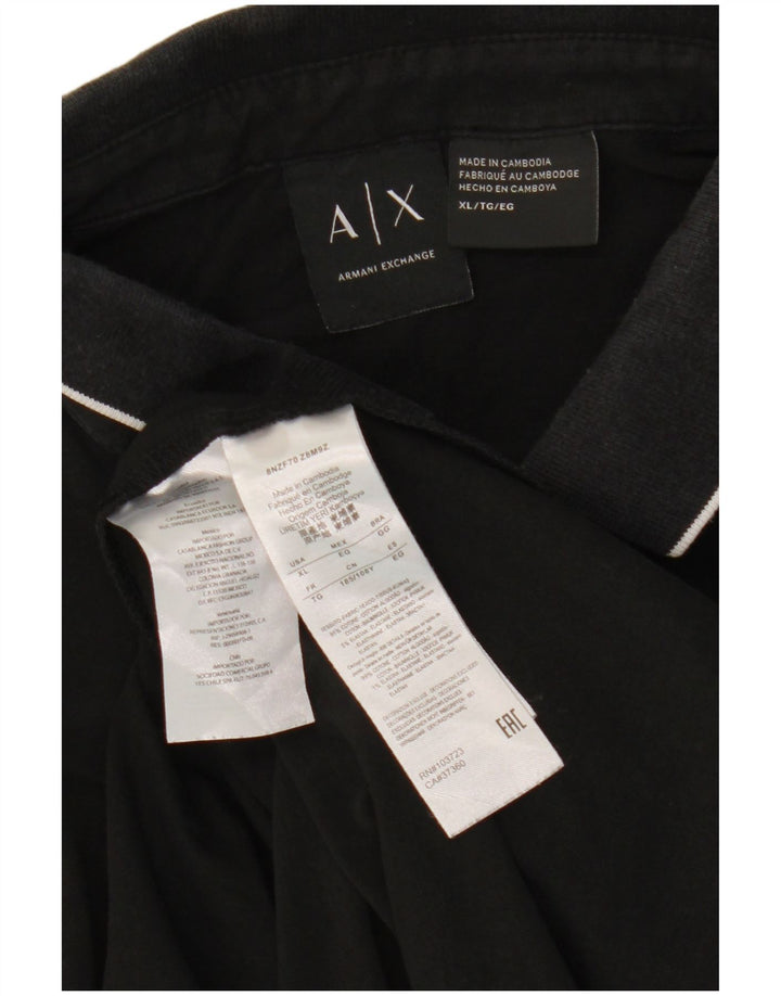 ARMANI EXCHANGE Polo Homme XL Noir Coton