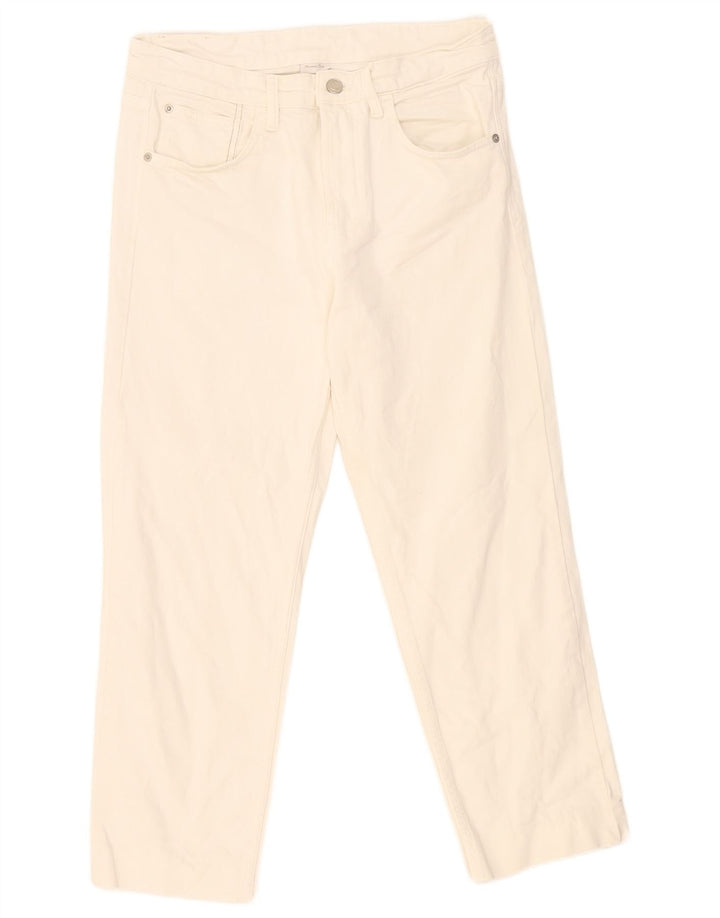 Massimo Dutti Jean court pour femme EU 40 Medium W30 L24 Blanc
