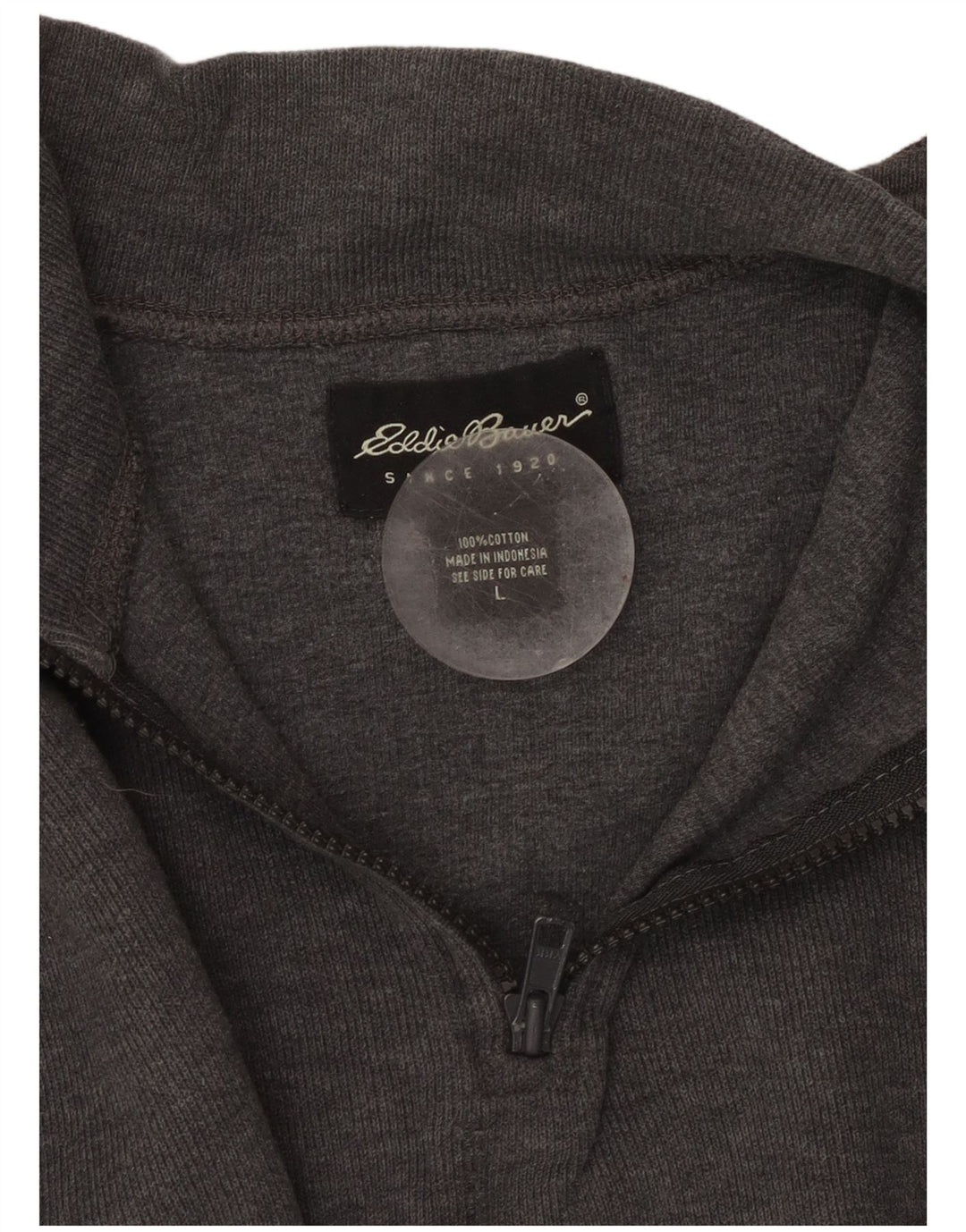 EDDIE BAUER Sweat-shirt à col zippé pour homme en coton color block grand gris
