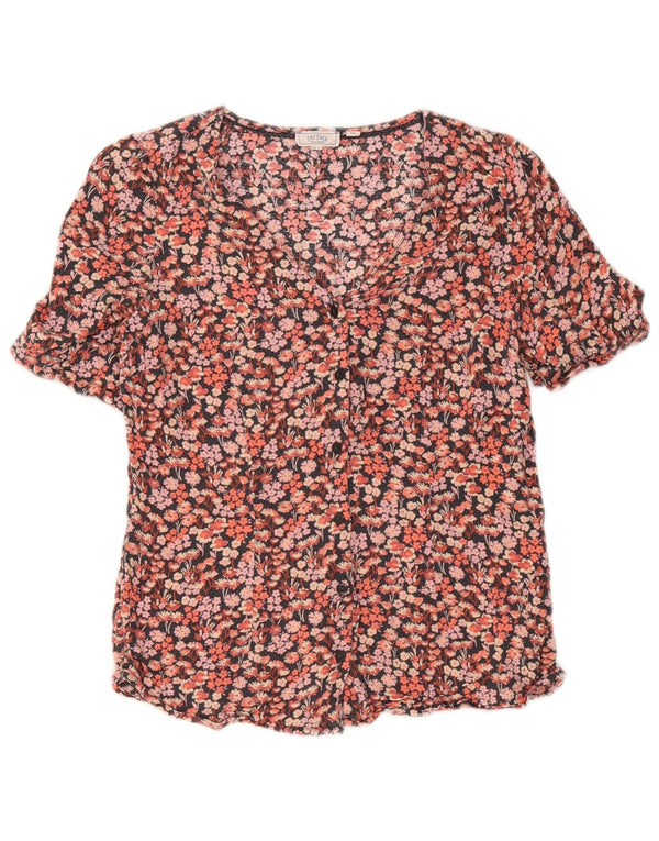 Fat Face Chemisier à manches courtes pour femme UK 8 Petit motif floral multicolore