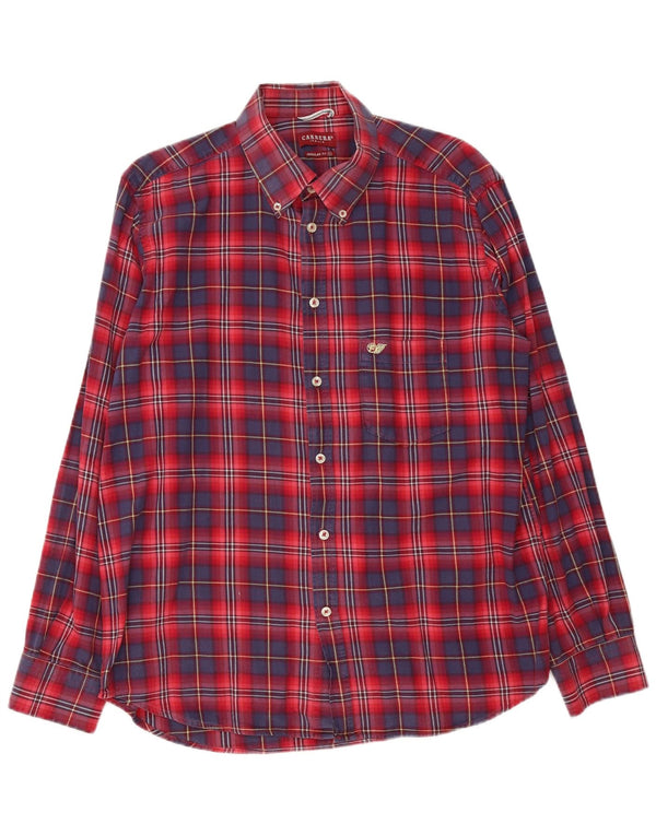 Carrera Chemise Regular Fit Flanelle XL Rouge Carreaux Coton Homme