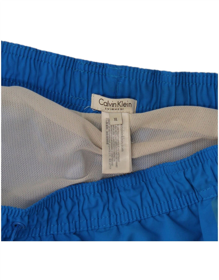 Calvin Klein Short de bain graphique pour homme XL Bleu Polyester