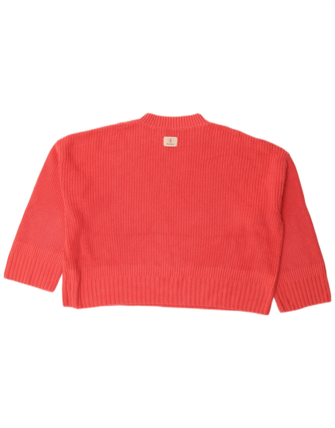 BARBOUR Pull surdimensionné à col rond pour femme UK 12 Rose moyen