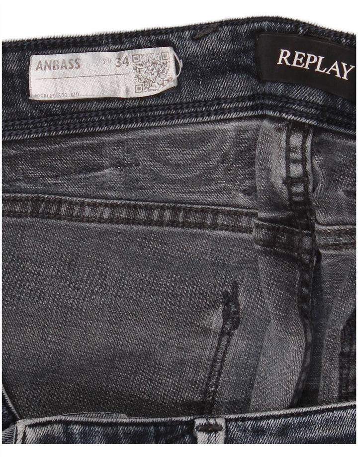 Replay Jean Slim Anbass Homme W34 L30 Bleu