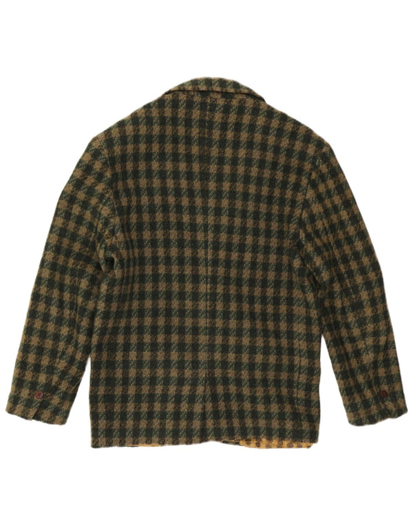 DUK Veste blazer à 2 boutons pour homme UK 38 à carreaux vert moyen