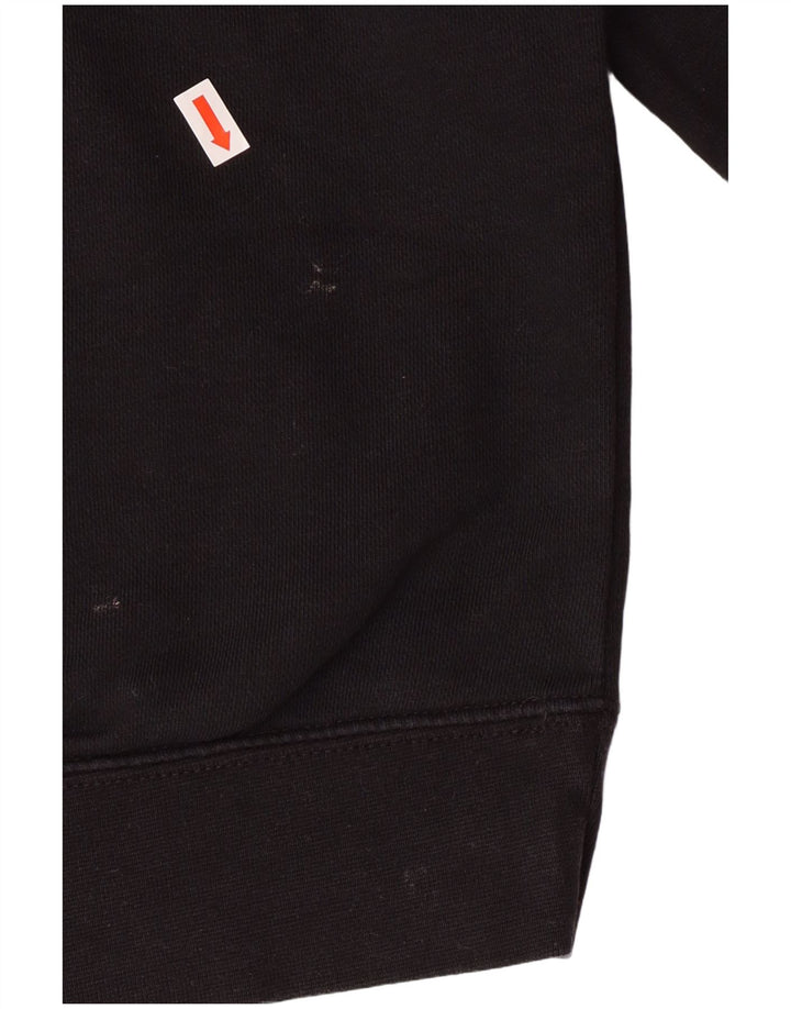 Nike Pull à capuche surdimensionné pour femme UK 10 Petit coton noir