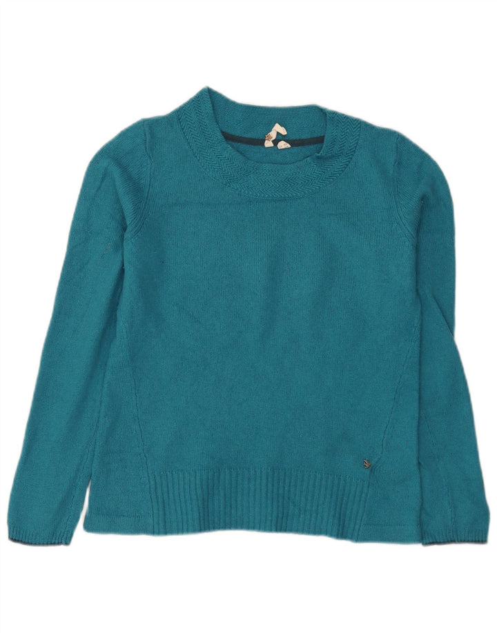 White Stuff Pull ras du cou pour femme UK 12 Bleu moyen Viscose