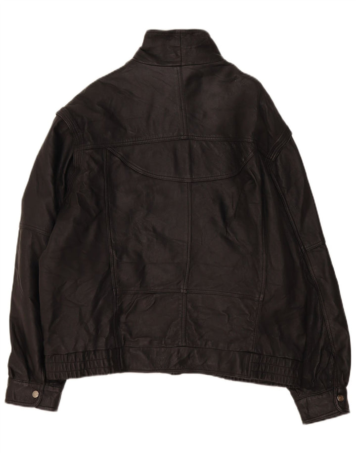 veste en cuir homme vintage UK 40 Grand Noir