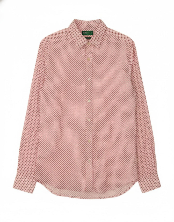 BENETTON Mens Shirt Medium Red Floral Cotton