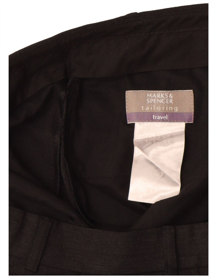 Marks & Spencer Pantalon de costume pour homme W36 L32 Noir Polyester