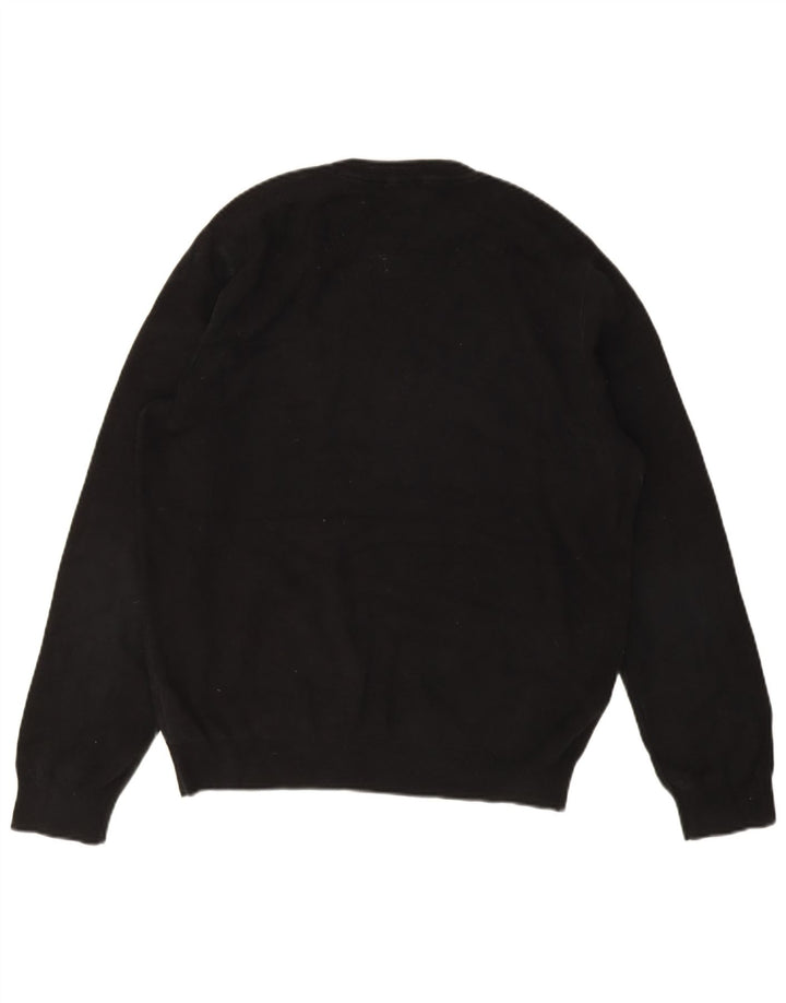 Cos Pull à col rond pour homme en coton noir moyen