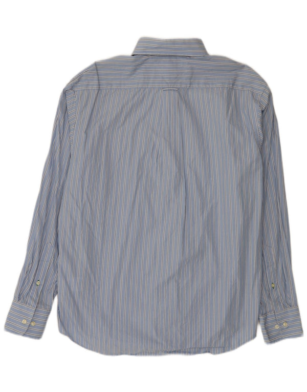 Tommy Hilfiger Chemise Homme Taille 16 Grand Coton Rayé Bleu
