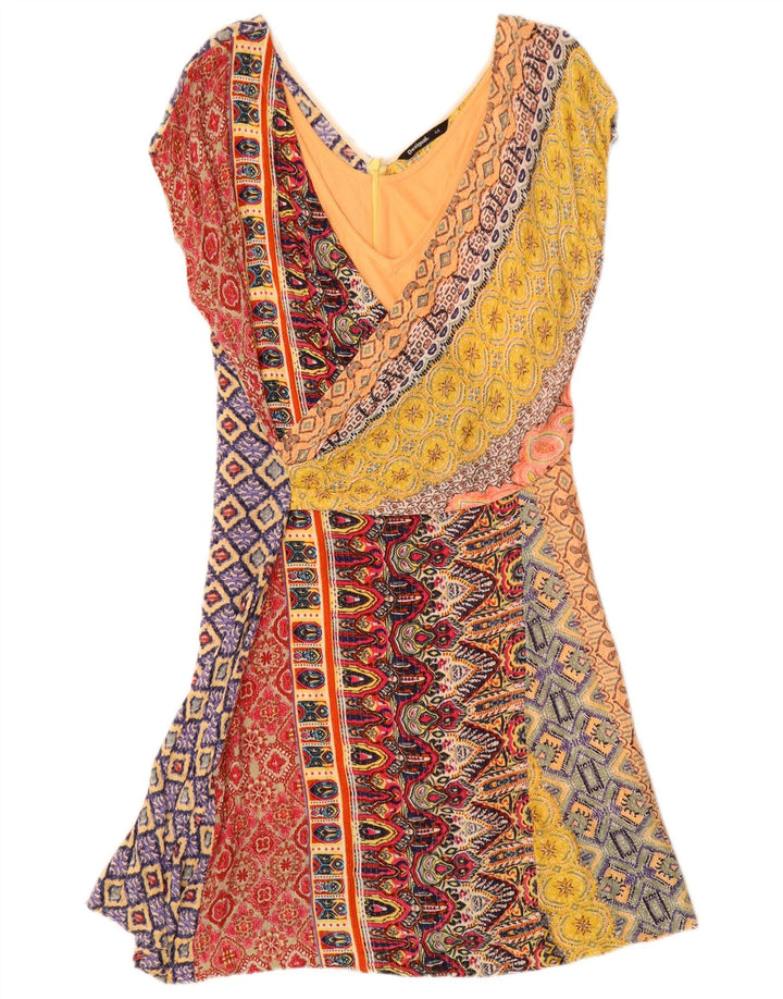 Desigual Femme Robe Trapèze EU 44 XL Multicolore Géométrique