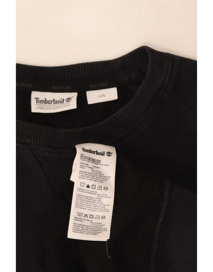 Timberland Sweat-shirt pour homme en coton noir Taille L
