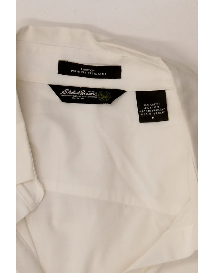 Eddie Bauer Chemise pull à manches 3/4 pour femme UK 14 en coton blanc moyen