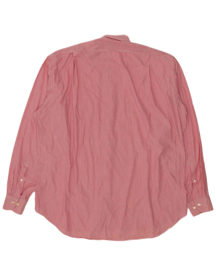 LANCETTI Chemise Homme Taille 43 17 XL Rouge Pinstripe