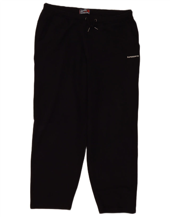 Superdry Pantalon De Survêtement Femme UK 16 Large Noir
