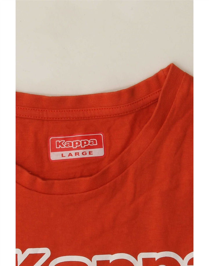 Kappa T-Shirt Graphique Homme Large Orange
