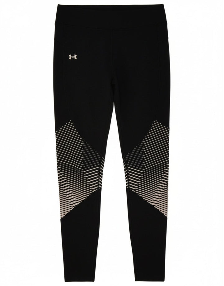Under Armour Leggings Femme UK 42 Moyen Noir Géométrique
