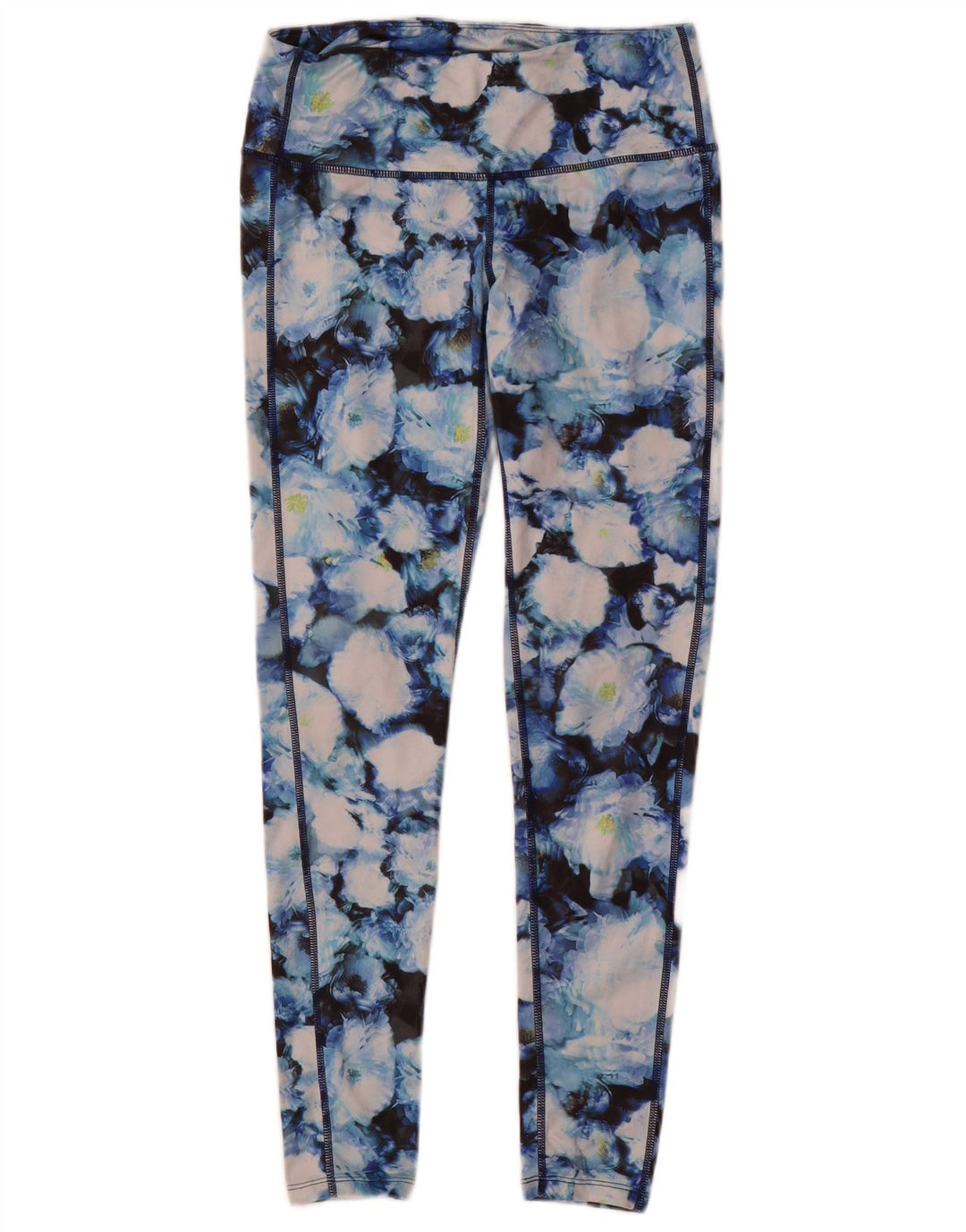 Athleta Leggings Femme UK 10 Petit Polyester Floral Multicolore