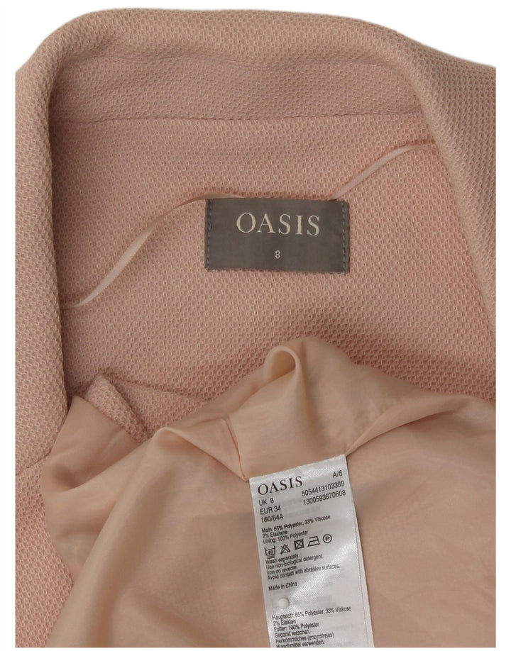 Oasis Gilet Long Femme UK 8 Petit Rose Polyester