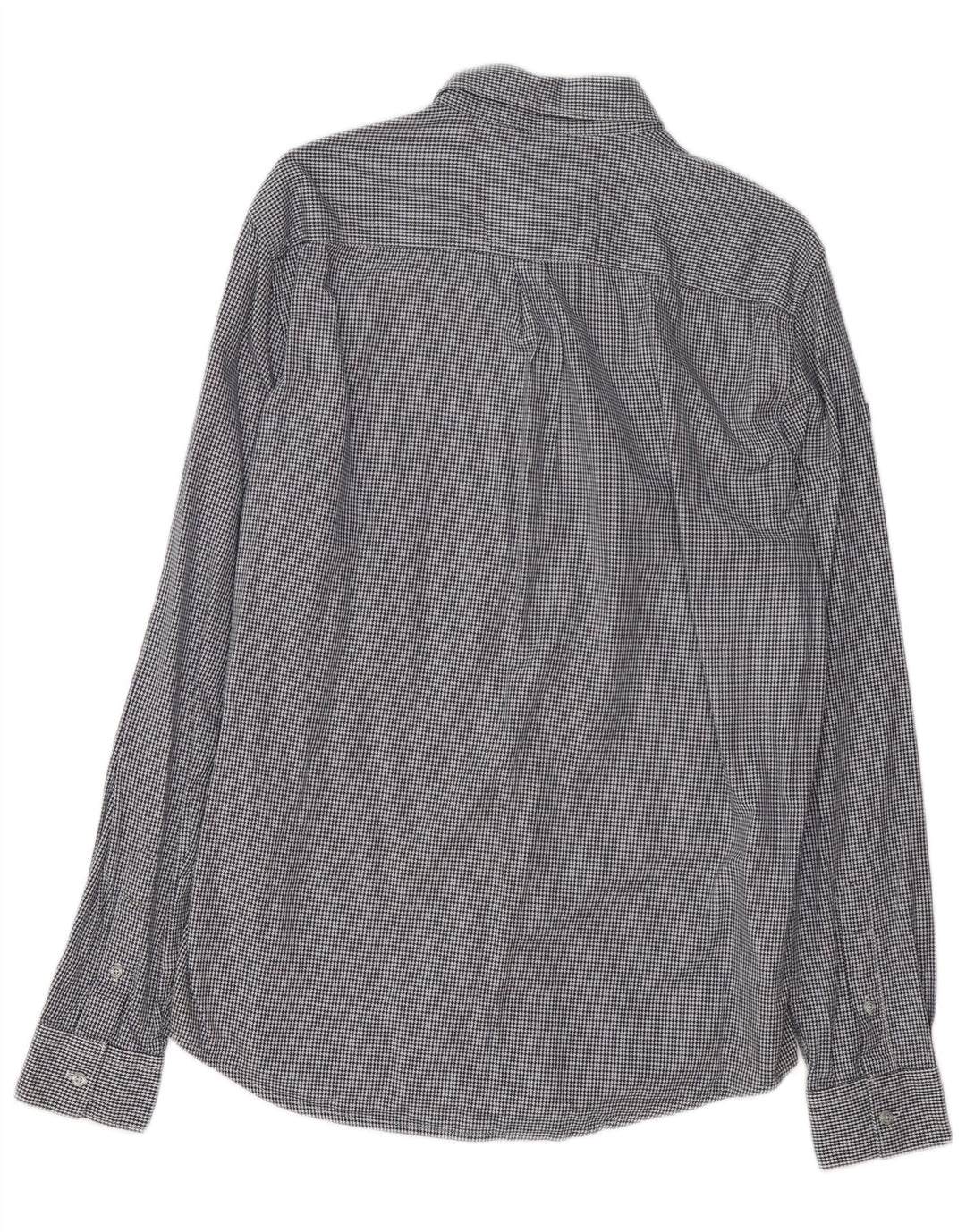 SUPERDRY Chemise Regular Fit Homme Bleu Marine Pied-de-Poule en Coton