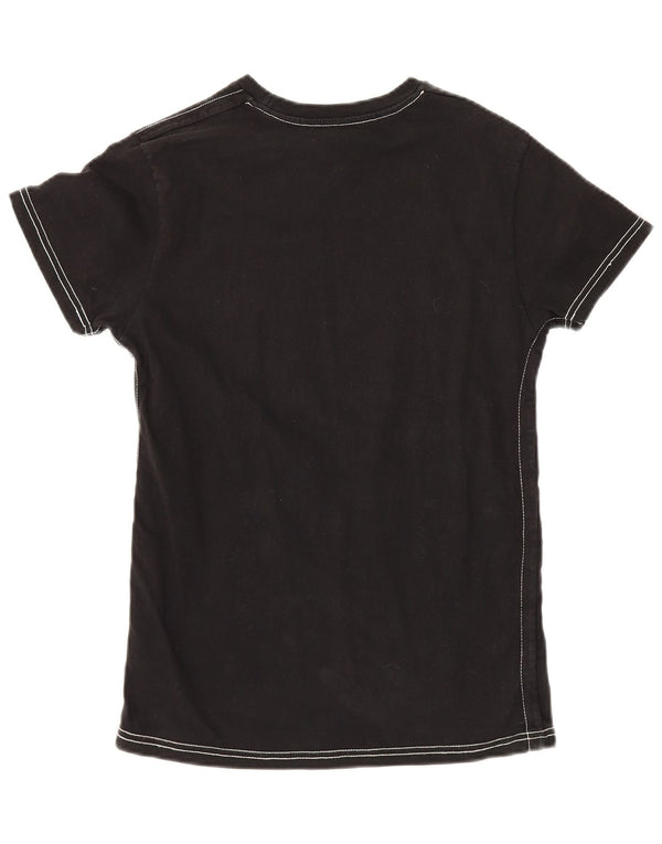 Levi's T-Shirt Graphique Femme UK 12 Noir Moyen Coton