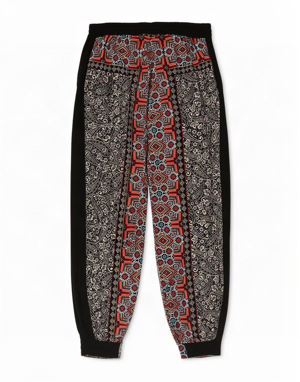 Topshop Pantalon de survêtement pour femme Joggers UK 8 Small Multicolore Paisley