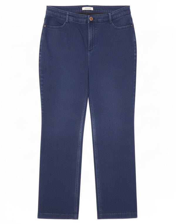 Marks & Spencer Jean droit pour femme UK 16 Large W32 L28 Bleu Coton