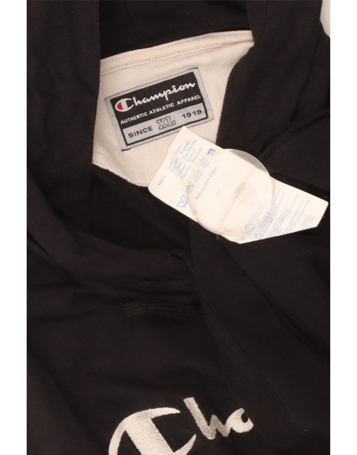 Champion Débardeur graphique à capuche pour homme XL Noir Coton