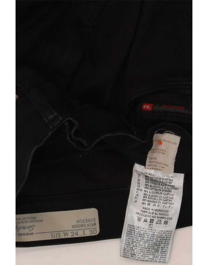 DIESEL Femme Sandy Regular Slim Fit Jean Droit W24 L30 Bleu Marine