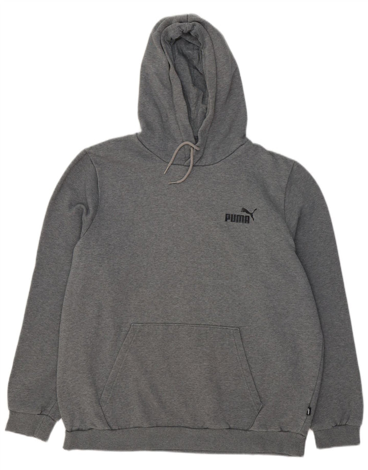 PUMA Pull à capuche pour homme XL Gris Coton