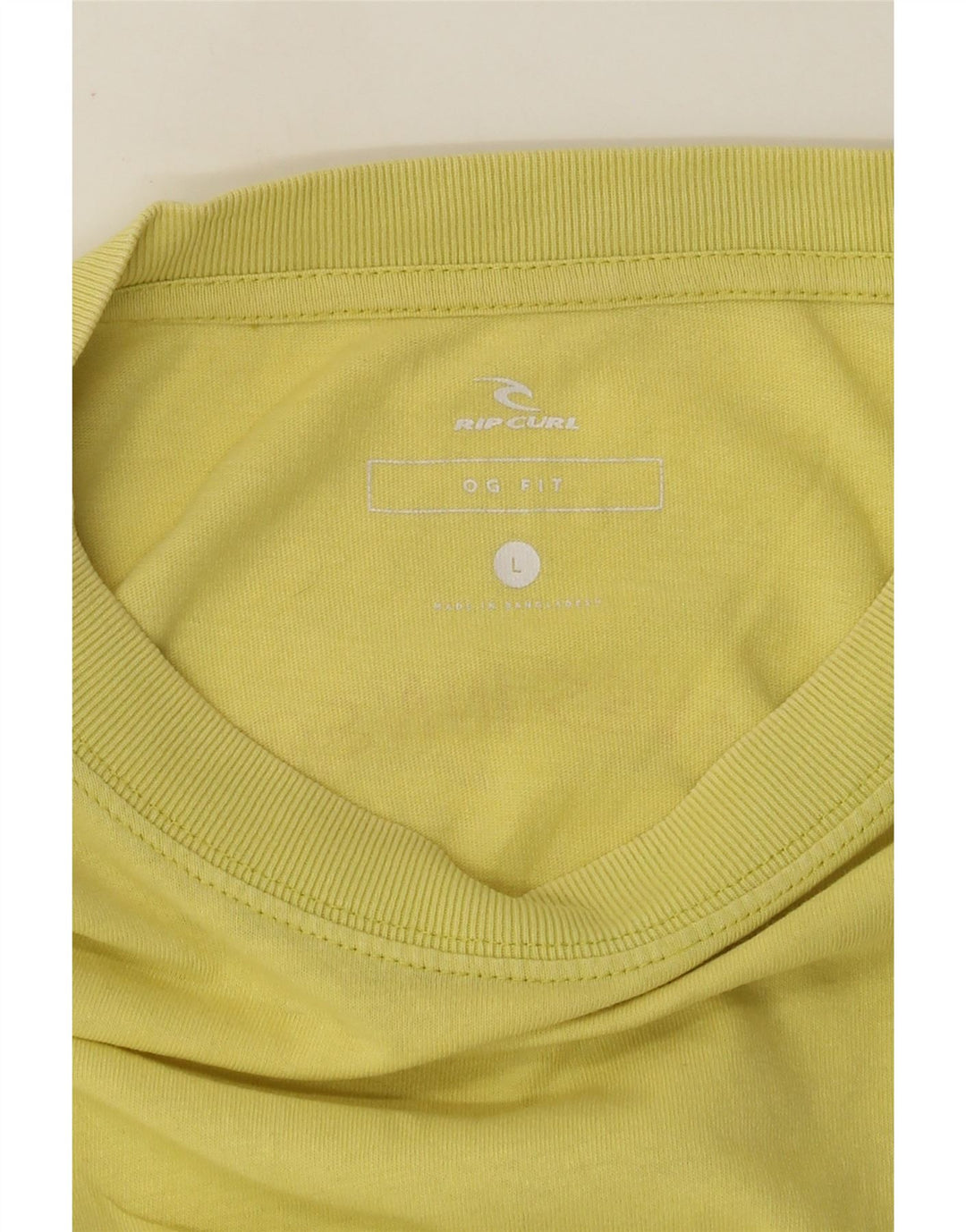 Rip Curl T-shirt graphique pour hommes Top Large Jaune