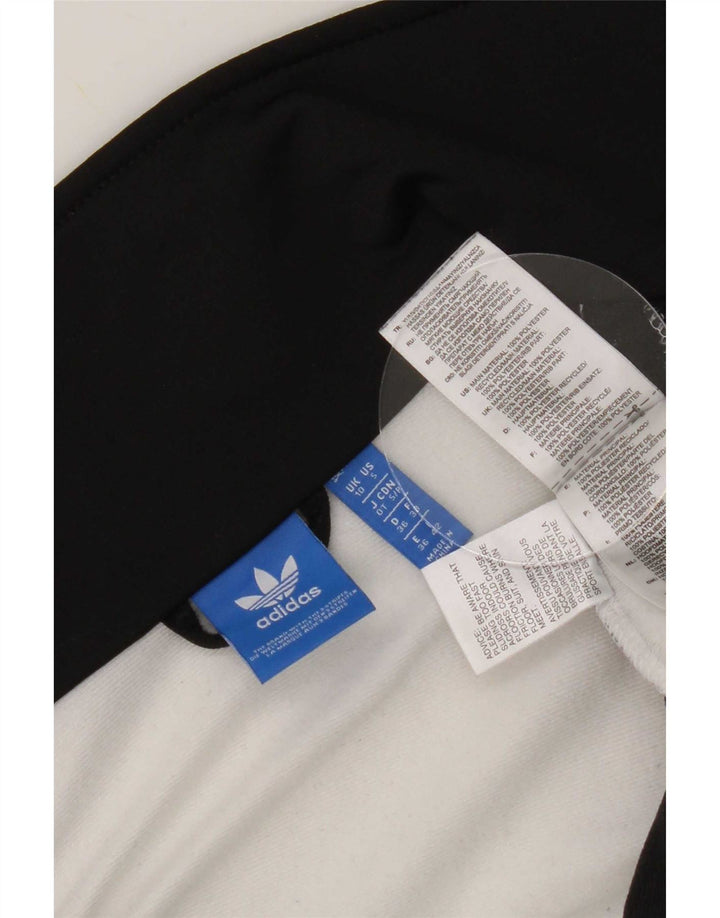 Adidas Veste de survêtement pour femme UK 10 Petit Noir Colorblock Polyester
