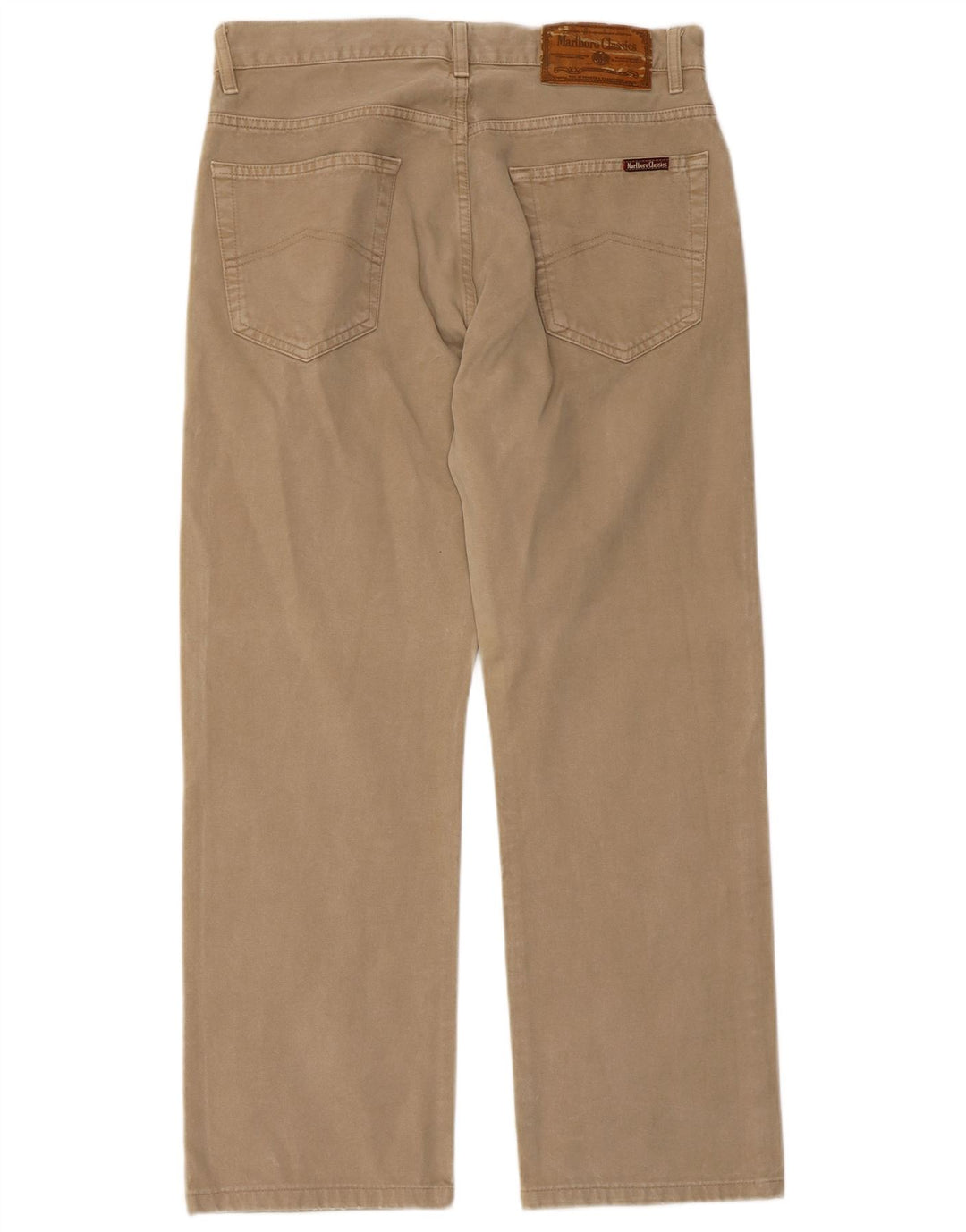 MARLBORO CLASSICS Pantalon décontracté droit pour homme W33 L28 Coton beige