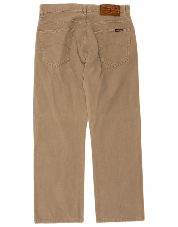 MARLBORO CLASSICS Pantalon décontracté droit pour homme W33 L28 Coton beige